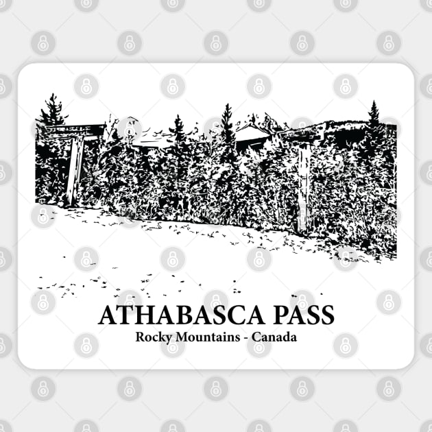 Athabasca Pass - Rocky Mountains Magnet by Lakeric